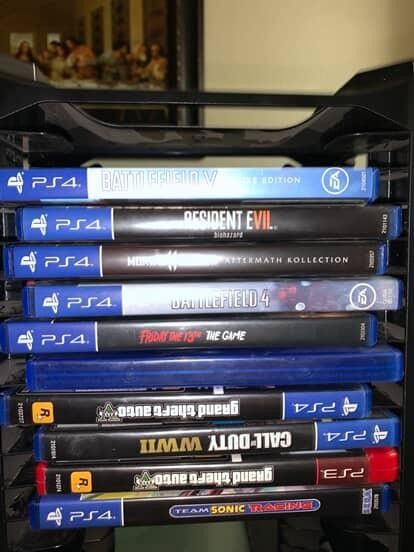 Lots Of Ps4 Games In Good Condition With Rack