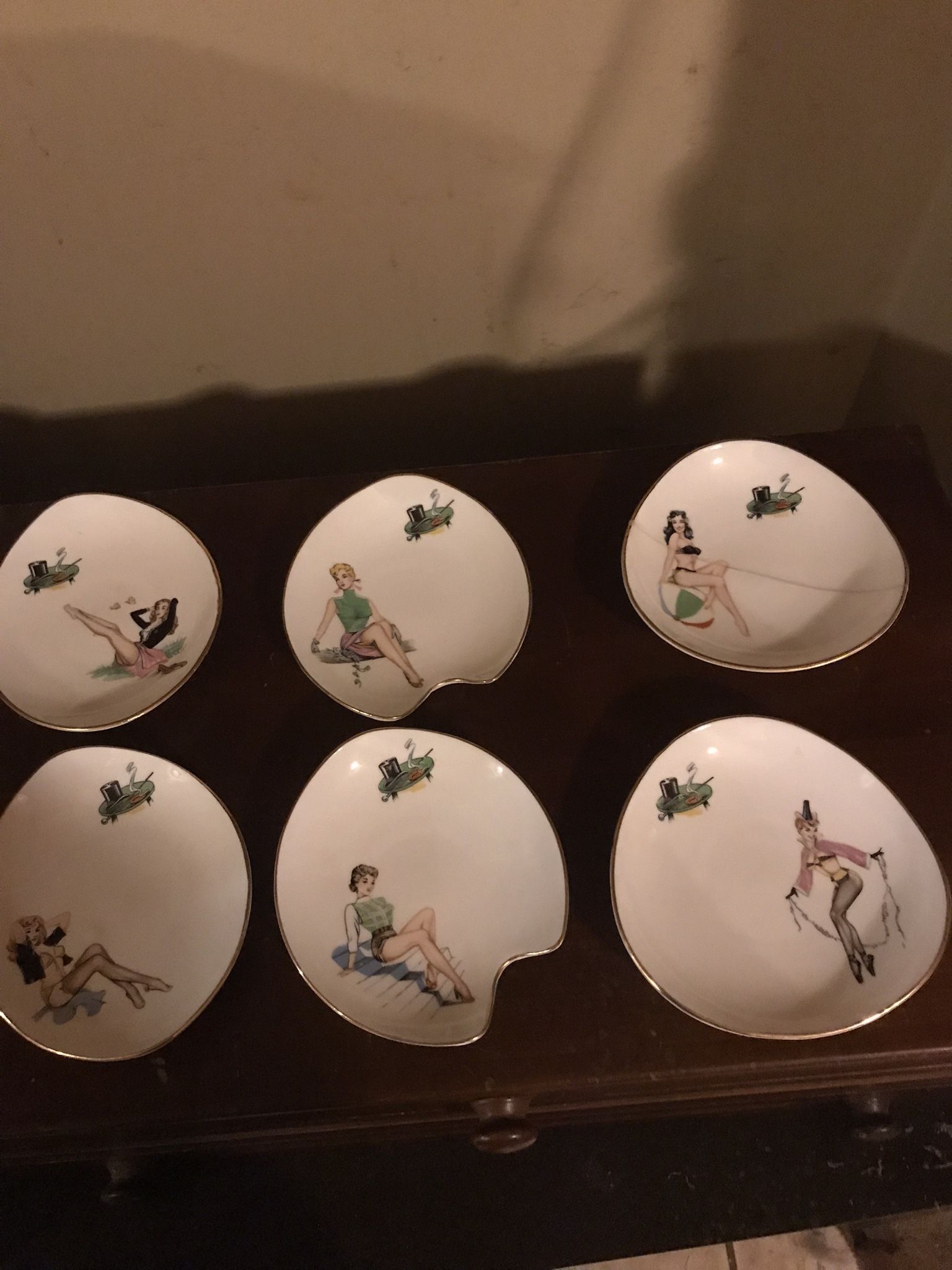 1950’s Adderly Glamour Girls Mini Plates