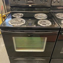 WHIRLPOOL BLACK COIL TOP OVEN 