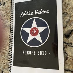 Eddie Vedder Tour Book Europe 2019An Original 