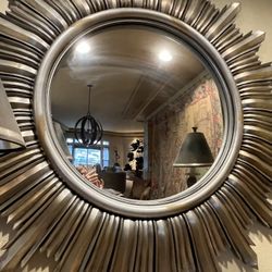 Vintage Hollywood Regency Sunburst Mirror 