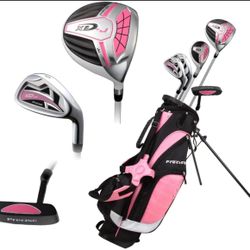  XD-J Junior Golf Clubs Set – Right & Options – Kids Left Hand Pink Ages 6-8