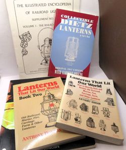 Antique Lantern Collector Reference Books, 5 Book Lot