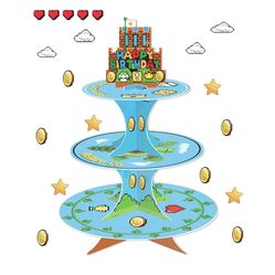 Super Mario Brothers Party Cupcake Stand