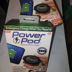 Power Pod Keychain Phone Charger (New)