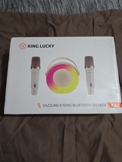 King Lucky K38 Dazzling K-Song Bluetooth Speaker with Dual Microphones $20