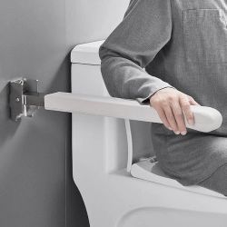 Foldable Toilet Grab Bar Safety Disabled Handicapped Support Rail