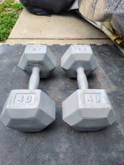 dumbbells 80lb total