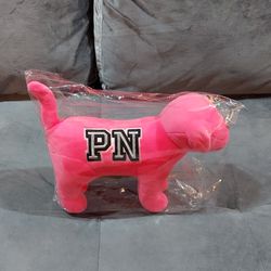 NWT PINK NATION LIMITED EDITION DEPOP EMBROIDERED PINK PLUSH DOG MASCOT BY VICTORIA'S SECRET