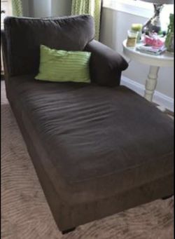 Bloomingdales Brown Fabric Chaise