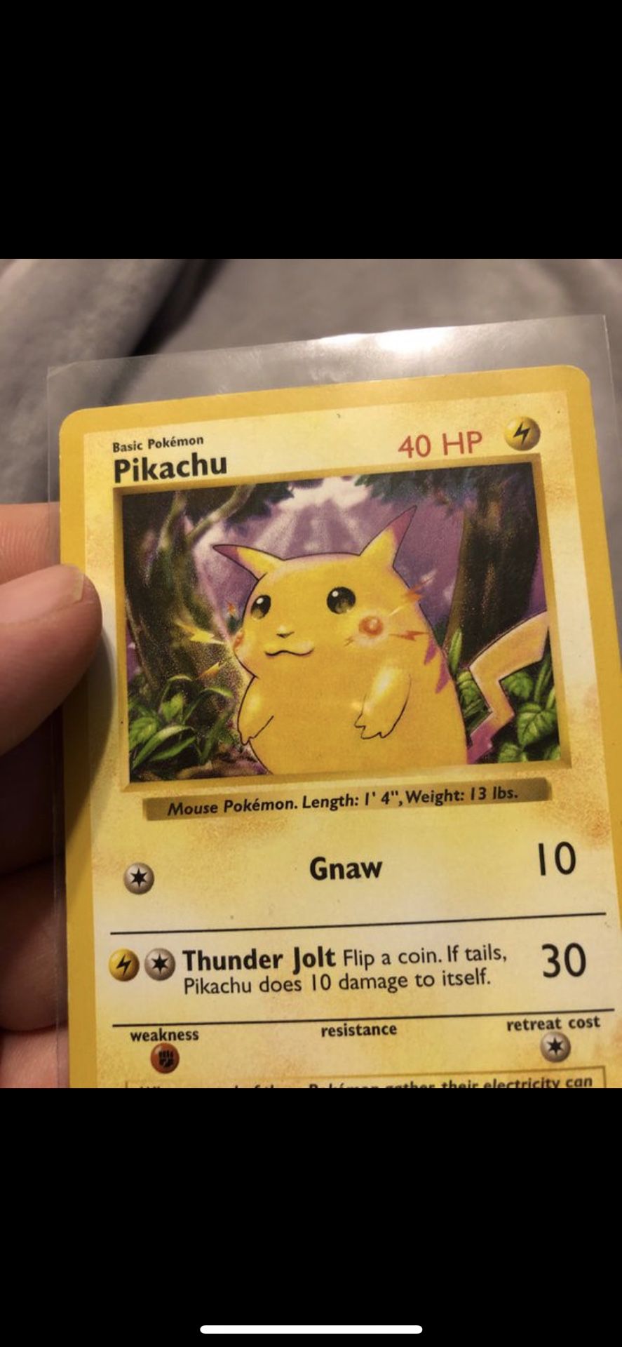 Shadowless Pikachu Red Cheeks Error Pokemon Card