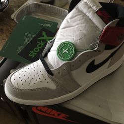 Air Jordan 1 Light Grey Smoke Sz 10