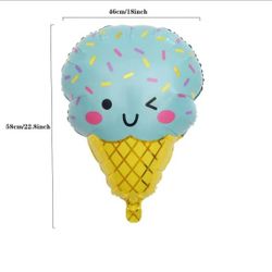 Sprinkles Ice Cream Foil Balloon. Birthday Balloon. Party Decoration. Party Balloon. Globo