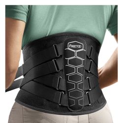 FREETOO Back Brace for Lower Back Pain Relief with Pulley System,Lumbar Support Belt for Men & Women with Lumbar Pad, Ergonomic Design and Soft Breath