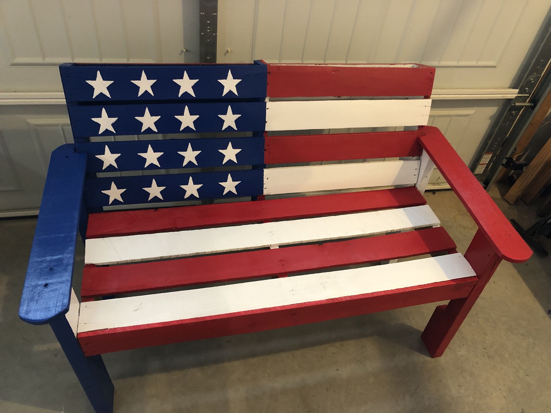 American Flag Pellet Bench