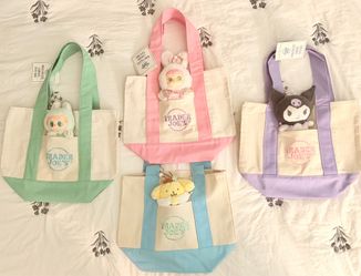 Trader Joe Pastel Easter tote bags