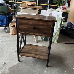 Wooden Side Table with Drawer
