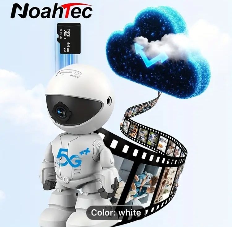 Robot Security Camera - Stage Monitors with 4K HD Dual-band 2.4G&5G WIFI, 360 Degree Panoramic View, Mobile Telephotography Head, Wireless Smart Camer