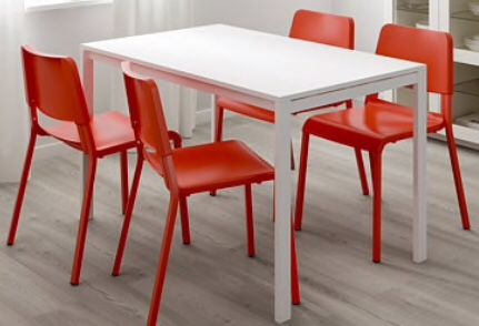 White Metal Dining Table just like new!