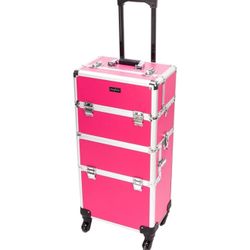 2 in 1 Rolling Makeup Train Case (Jh2181)
