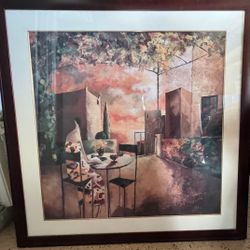 Didier Lourenco - Cafe Al Jardi Framed Print