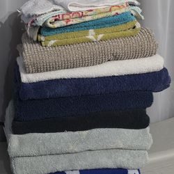 Assorted Bath Towels Stack