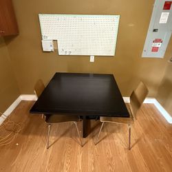 Wooden Folding Table with 2 Chairs 