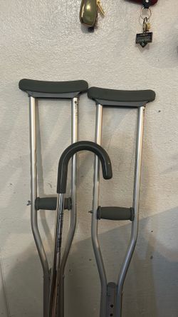 Crutches and cane