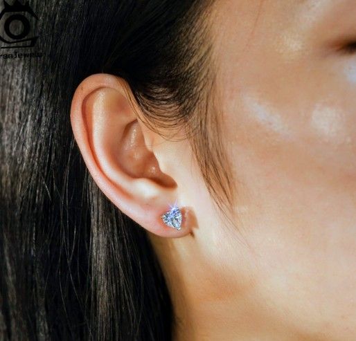 VVS1 Heart Shaped Moissanite S.925 Silver Earrings Birthday Wedding Anniversary Christmas Gift Ideas