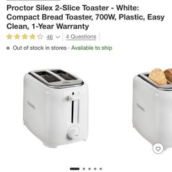 Hamilton Proctor Silex 2-Slice Toaster