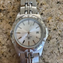 Water Resist Men's Watch, Two-tone Metal Link Bracelet Band