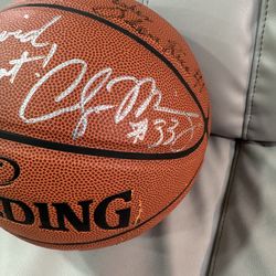 Alonzo Morning & Glen Rice Signed Basketball