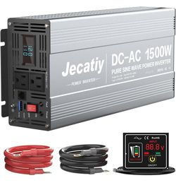 Jecatiy 1500W Pure Sine Wave Power Inverter