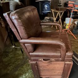 Chair, Leather Country Western