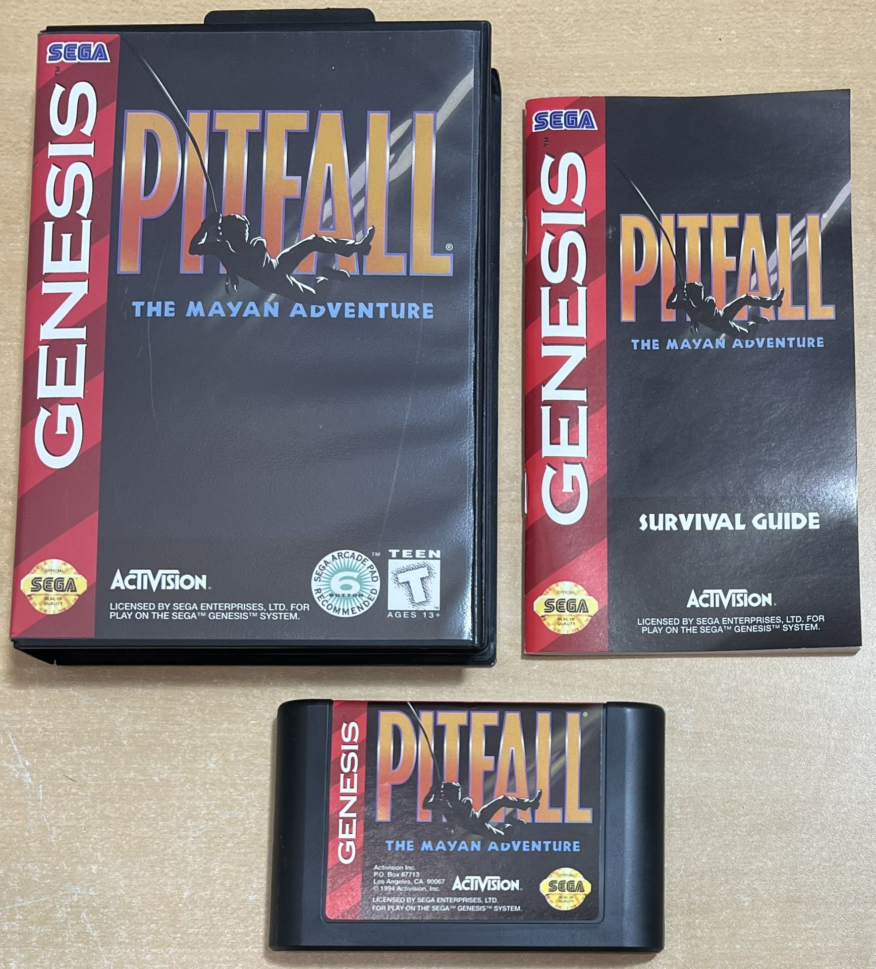 Sega Genesis Pitfall The Mayan Adventures Video Game