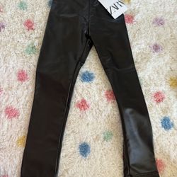 Girls Zara Faux Leather Pants 