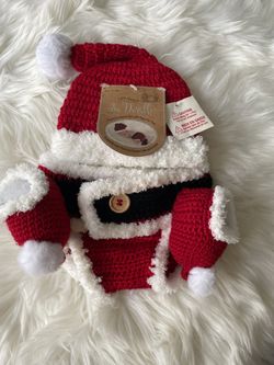 Santa Baby Crochet Baby/New Born Set /photo Outfit