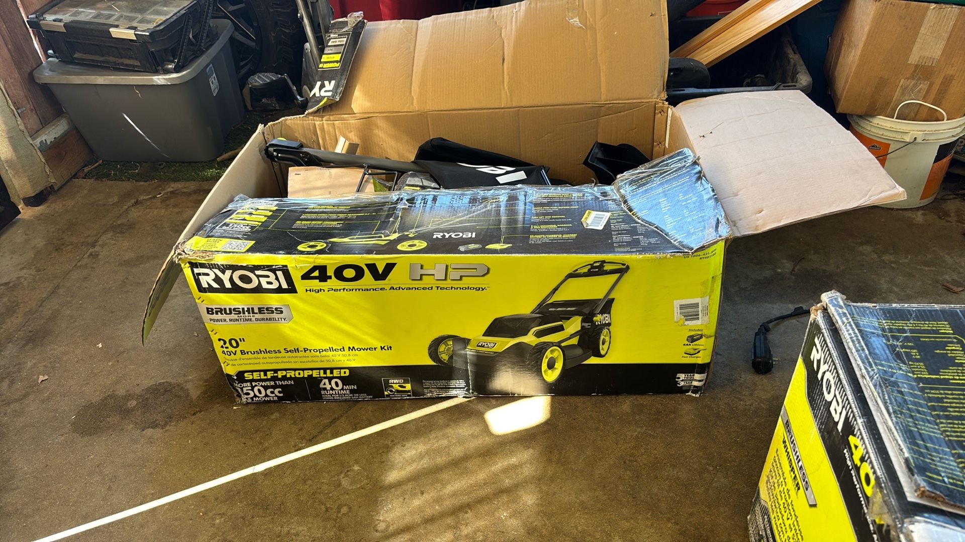 Ryobi 40 V. Brushless Self Propelled Mower For Mmm