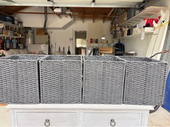 Grey bins