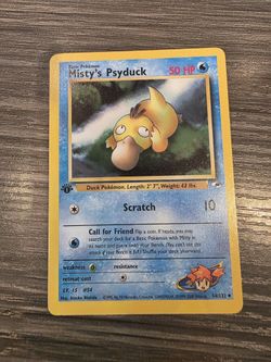 NM/M! Pokemon Card - Misty's Psyduck Gym Heroes 54/132 Uncommon 1st Edition