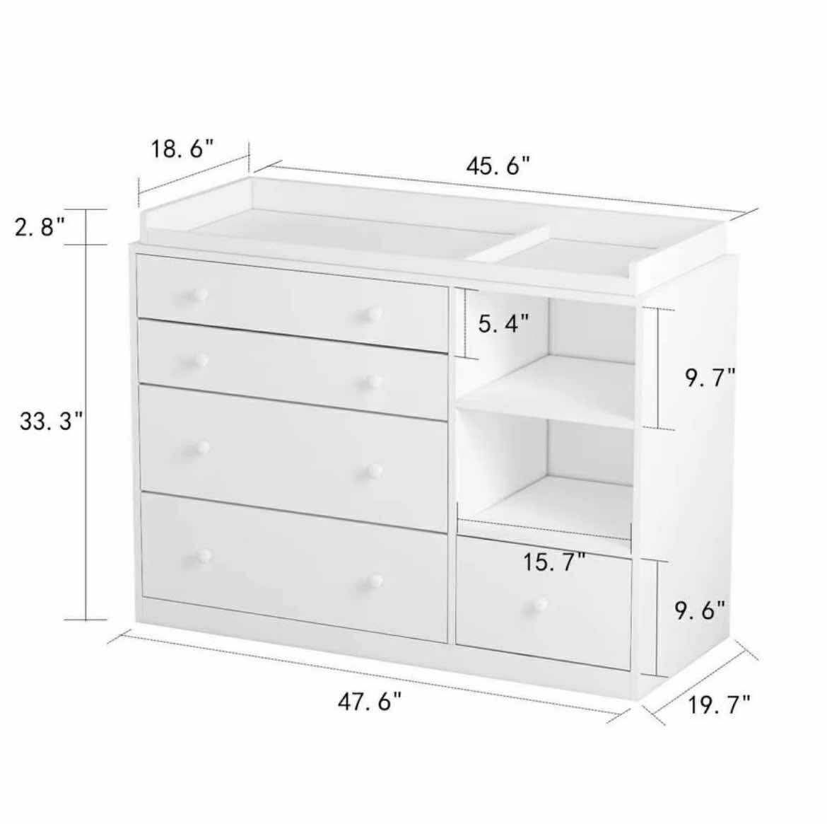 Baby Changing Table Dresser (Small Damage)