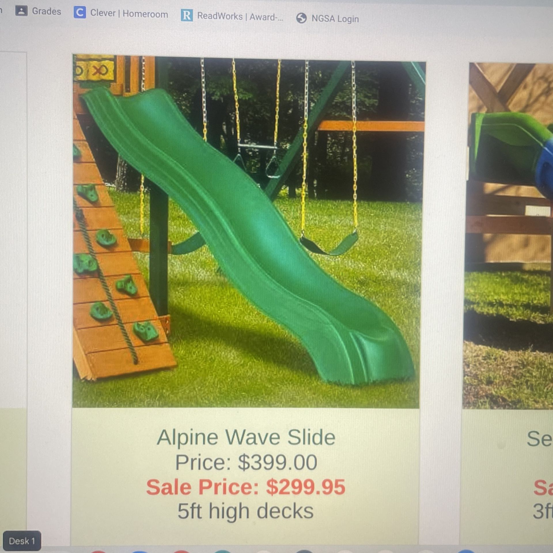 Swing Set Wave Slide 