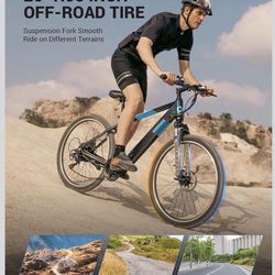 Electric Bike for Adults,36V Built-in Invisible Removable Battery,350W Brushless Motor(Peak 450W) Electric Mountain Bike,26" Tires&Front Fork Su