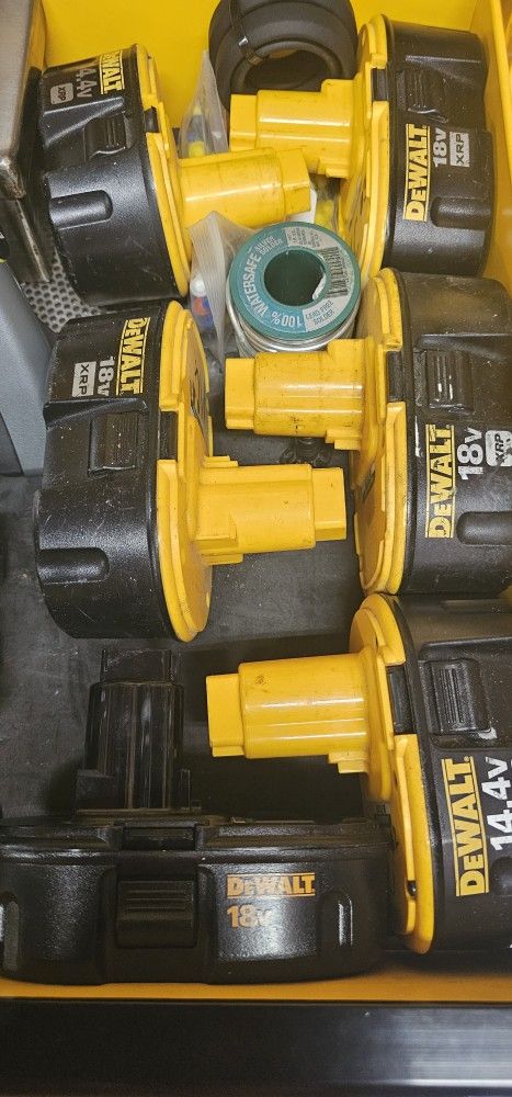 DeWalt 18v and 14.4v Batteries Drill, Light & Sawzall