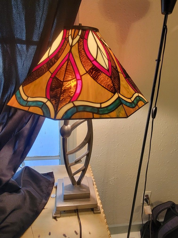 Colour Collections Handmade Tiffany Style Stained Glass Table Lamp