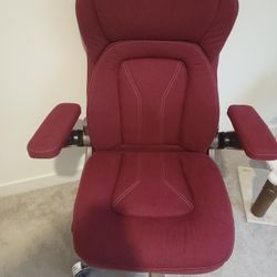 Red Upholstered Office Chair – Cushioned, Adjustable, Modern Style (Big and Tall)