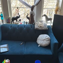2 Piece blue Sofa Set