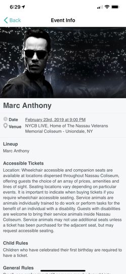 Marc Anthony Live at Nassau Coliseum Tomorrow 8 PM