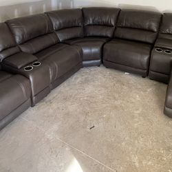 7 Piece Rooms 2 Go Electric Microfiber Sectional