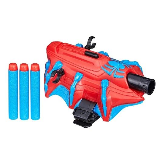 Marvel NERF Spider-Man Thwip-Tech Blaster, Includes 3 Darts, Web Shooter, Role Play Toy for Kids 5 and Up
